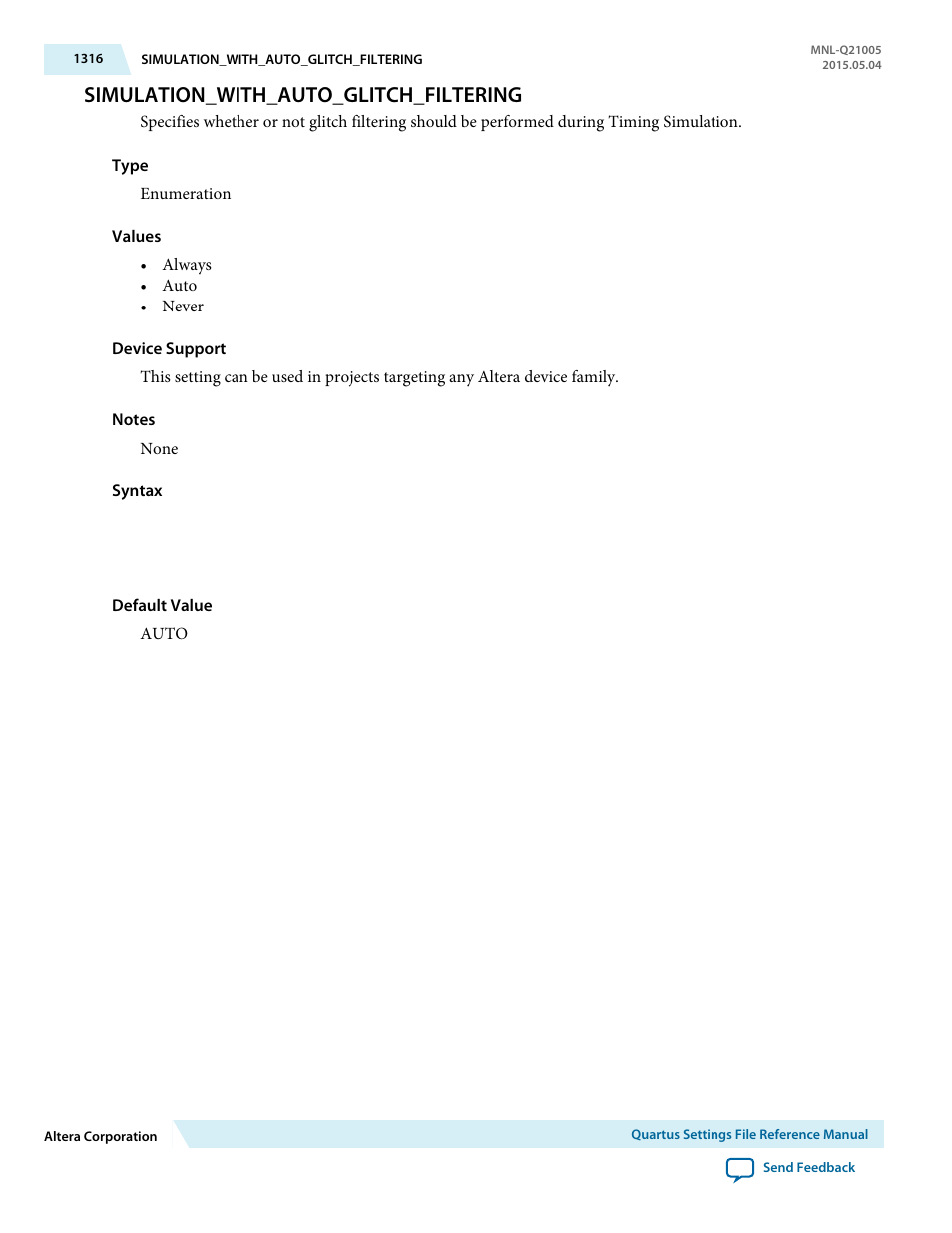 Simulation_with_auto_glitch_filtering | Altera Quartus II Settings File User Manual | Page 1316 / 1344