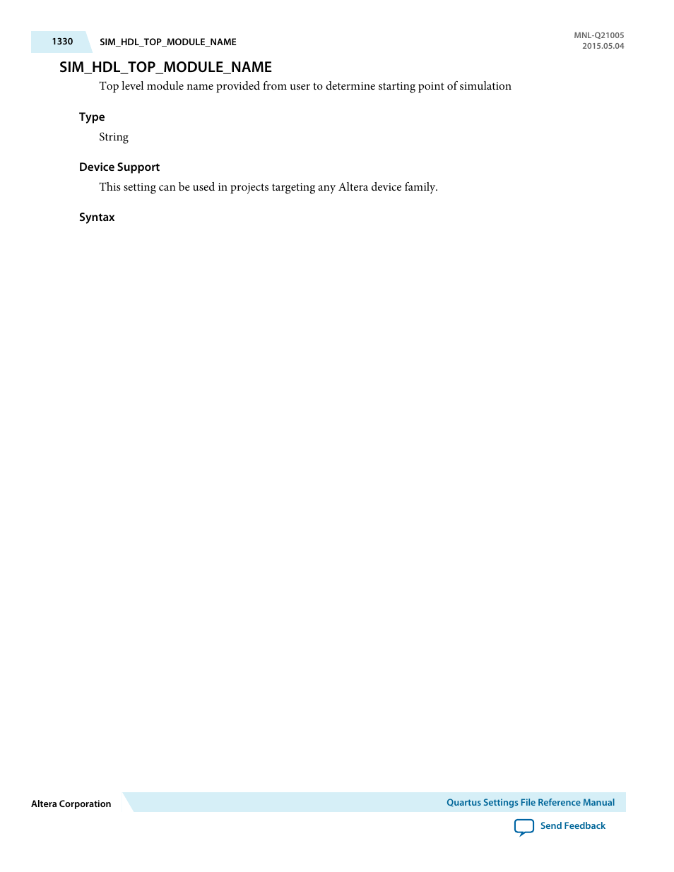 Sim_hdl_top_module_name | Altera Quartus II Settings File User Manual | Page 1330 / 1344