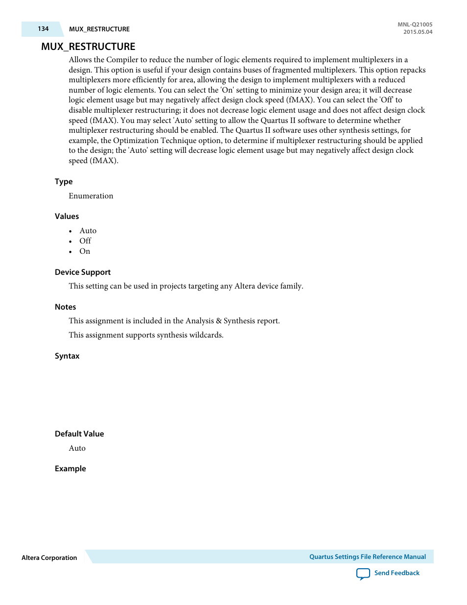 Mux_restructure | Altera Quartus II Settings File User Manual | Page 134 / 1344