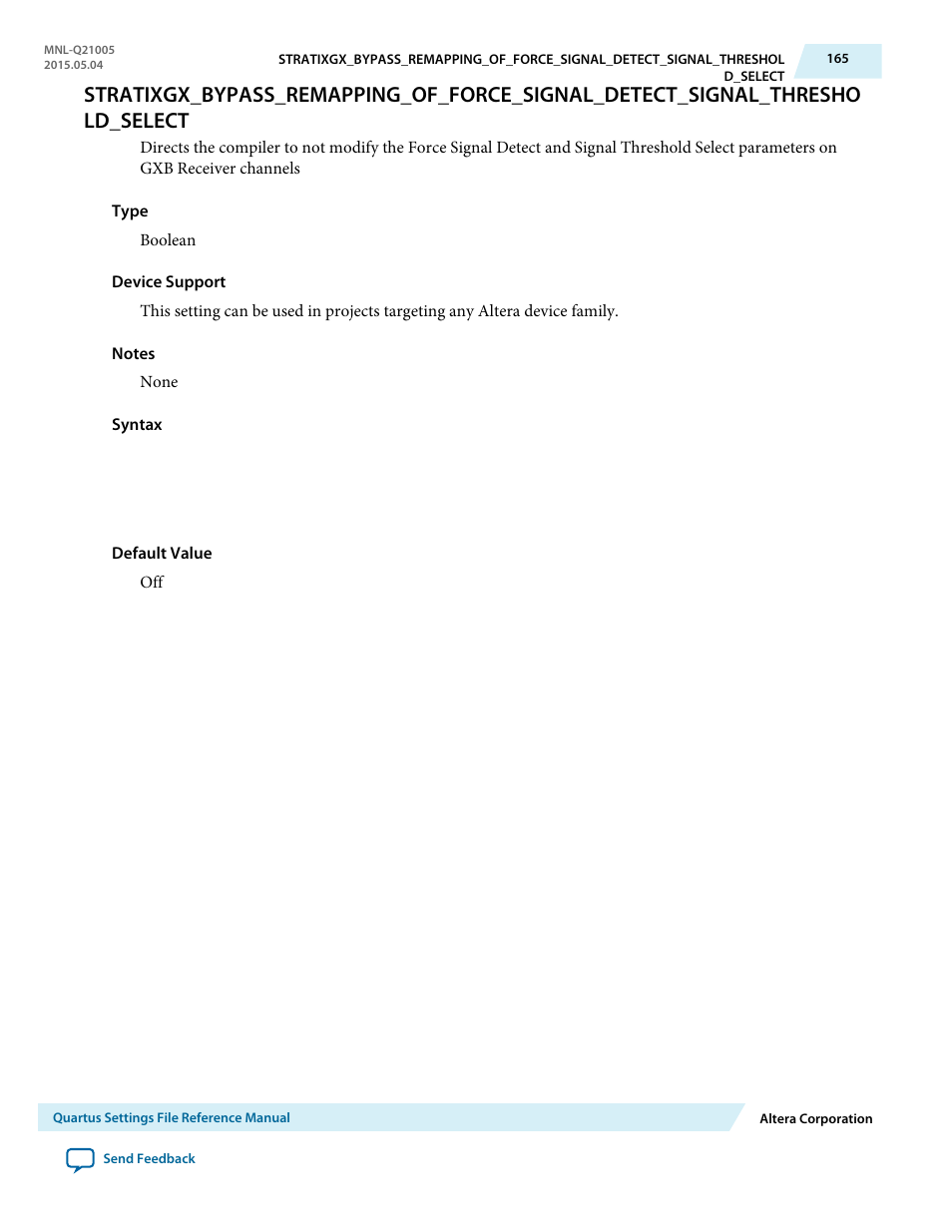 Altera Quartus II Settings File User Manual | Page 165 / 1344