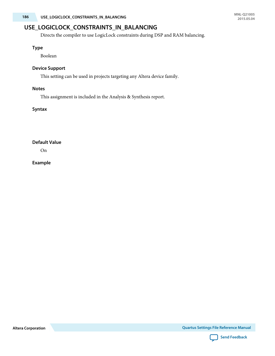 Use_logiclock_constraints_in_balancing | Altera Quartus II Settings File User Manual | Page 186 / 1344
