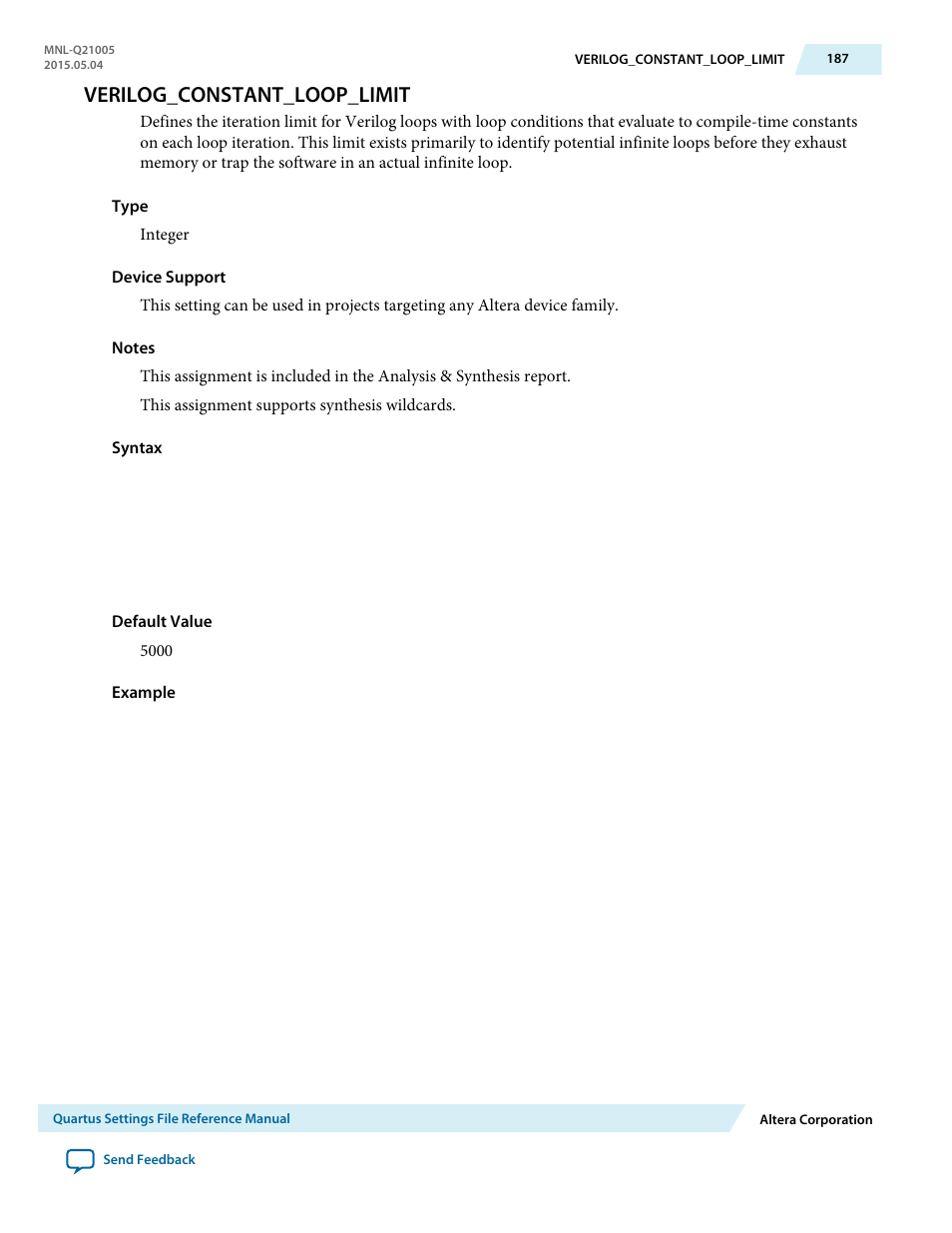 Verilog_constant_loop_limit | Altera Quartus II Settings File User Manual | Page 187 / 1344