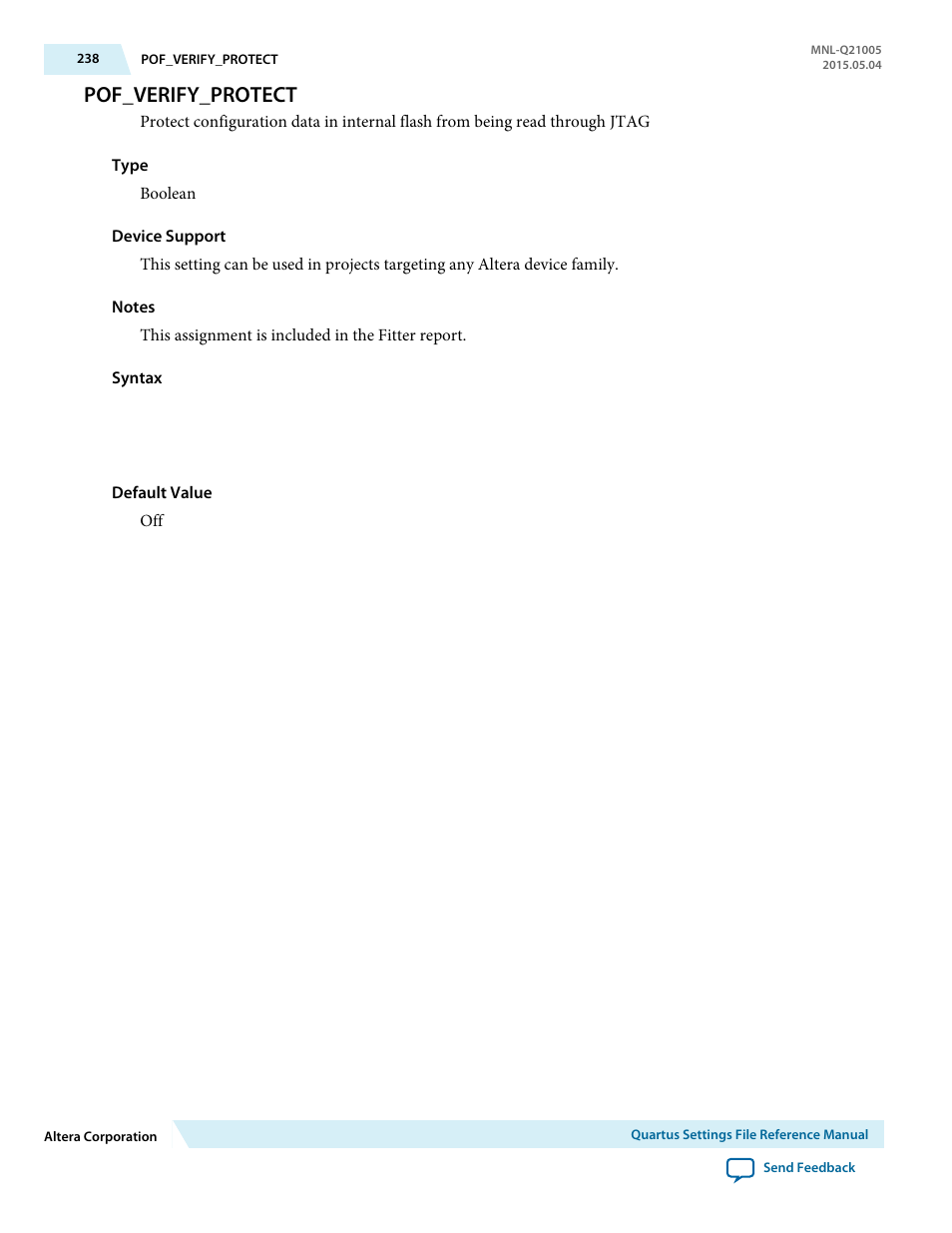 Pof_verify_protect | Altera Quartus II Settings File User Manual | Page 238 / 1344