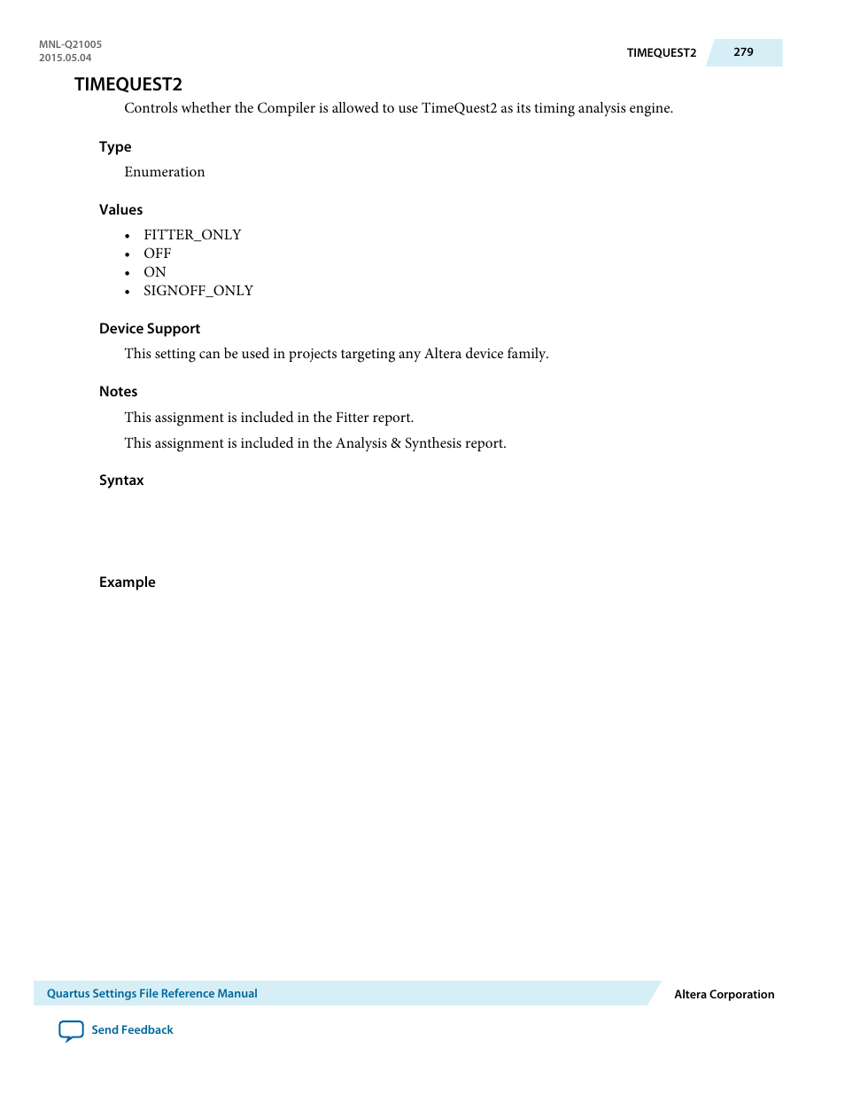 Timequest2 | Altera Quartus II Settings File User Manual | Page 279 / 1344