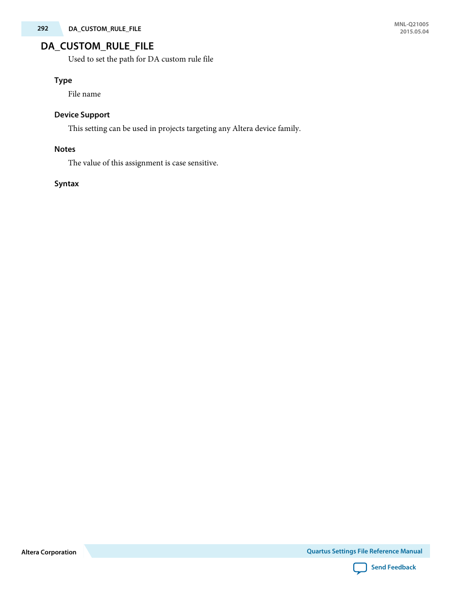 Da_custom_rule_file | Altera Quartus II Settings File User Manual | Page 292 / 1344