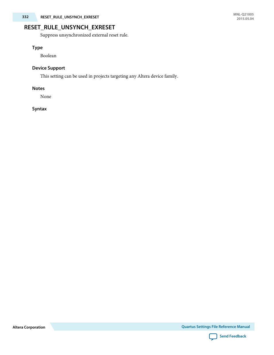 Reset_rule_unsynch_exreset | Altera Quartus II Settings File User Manual | Page 332 / 1344