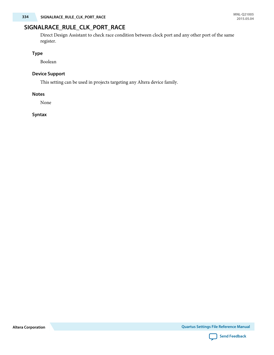 Signalrace_rule_clk_port_race | Altera Quartus II Settings File User Manual | Page 334 / 1344