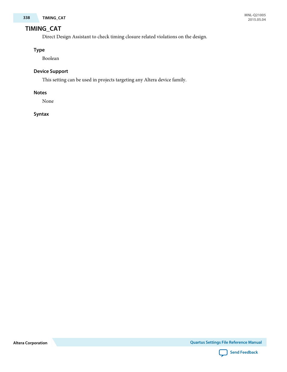Timing_cat | Altera Quartus II Settings File User Manual | Page 338 / 1344