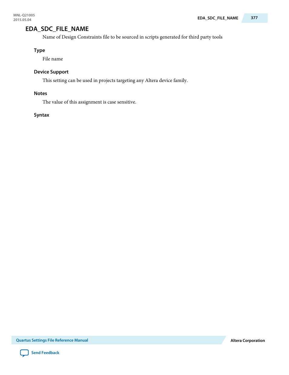 Eda_sdc_file_name | Altera Quartus II Settings File User Manual | Page 377 / 1344
