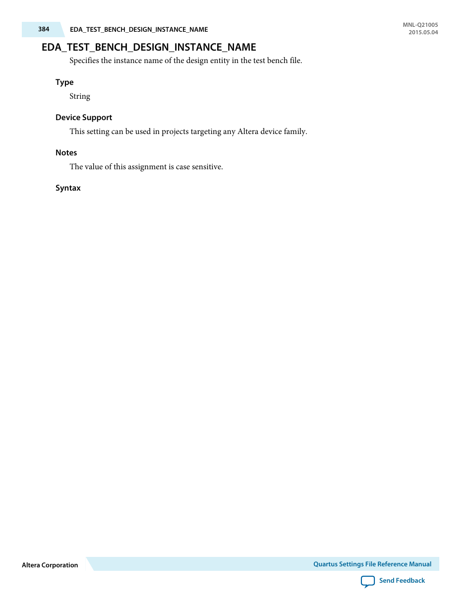 Eda_test_bench_design_instance_name | Altera Quartus II Settings File User Manual | Page 384 / 1344