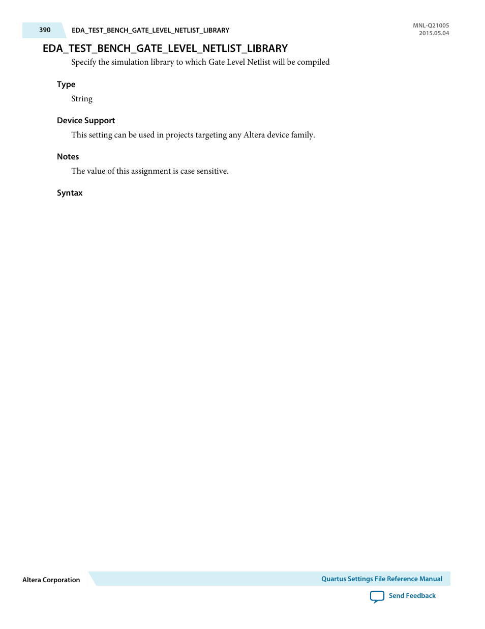 Eda_test_bench_gate_level_netlist_library | Altera Quartus II Settings File User Manual | Page 390 / 1344