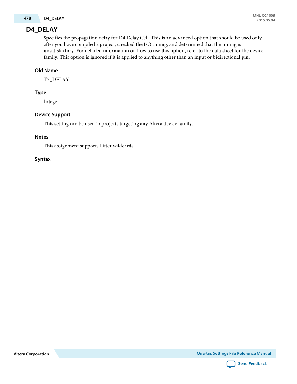 D4_delay | Altera Quartus II Settings File User Manual | Page 478 / 1344