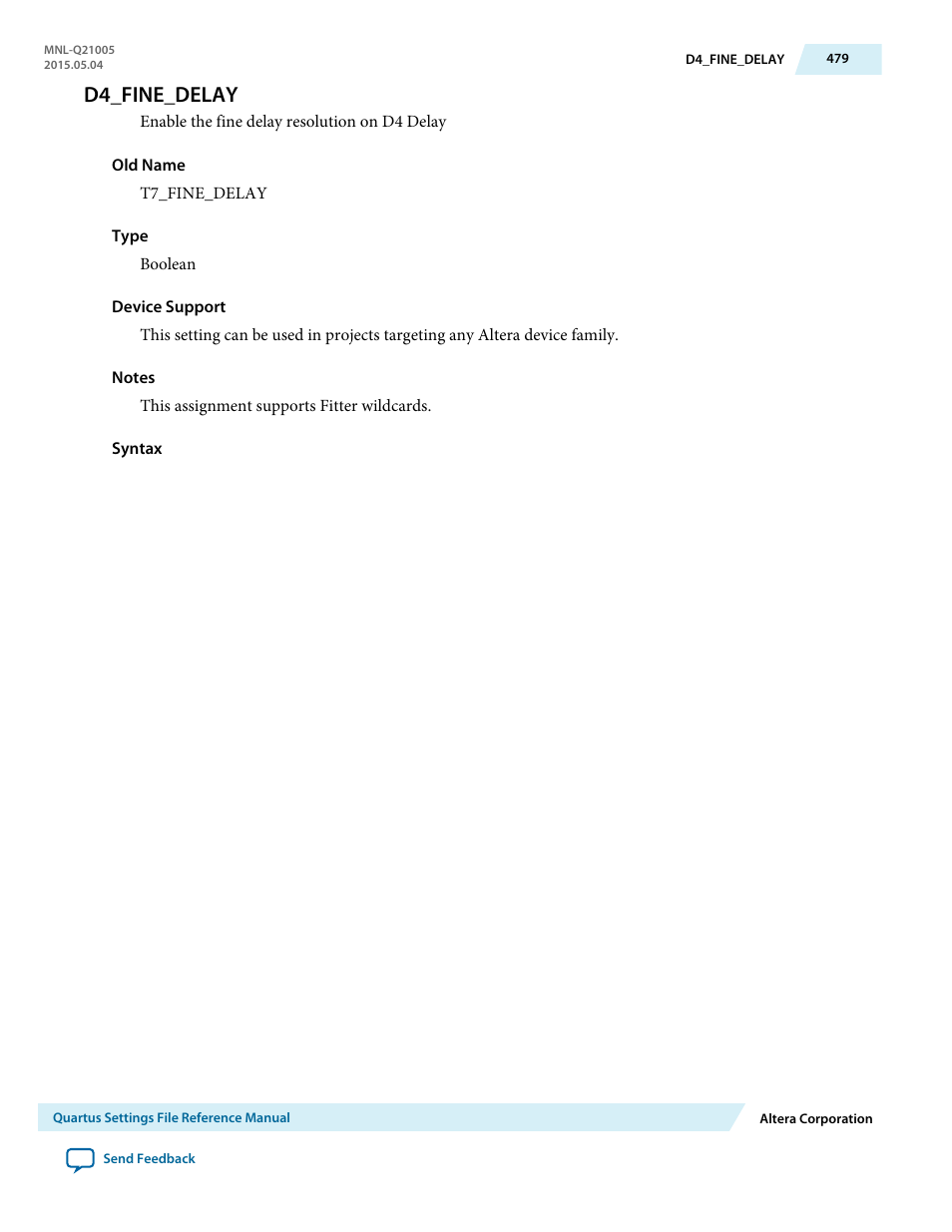 D4_fine_delay | Altera Quartus II Settings File User Manual | Page 479 / 1344