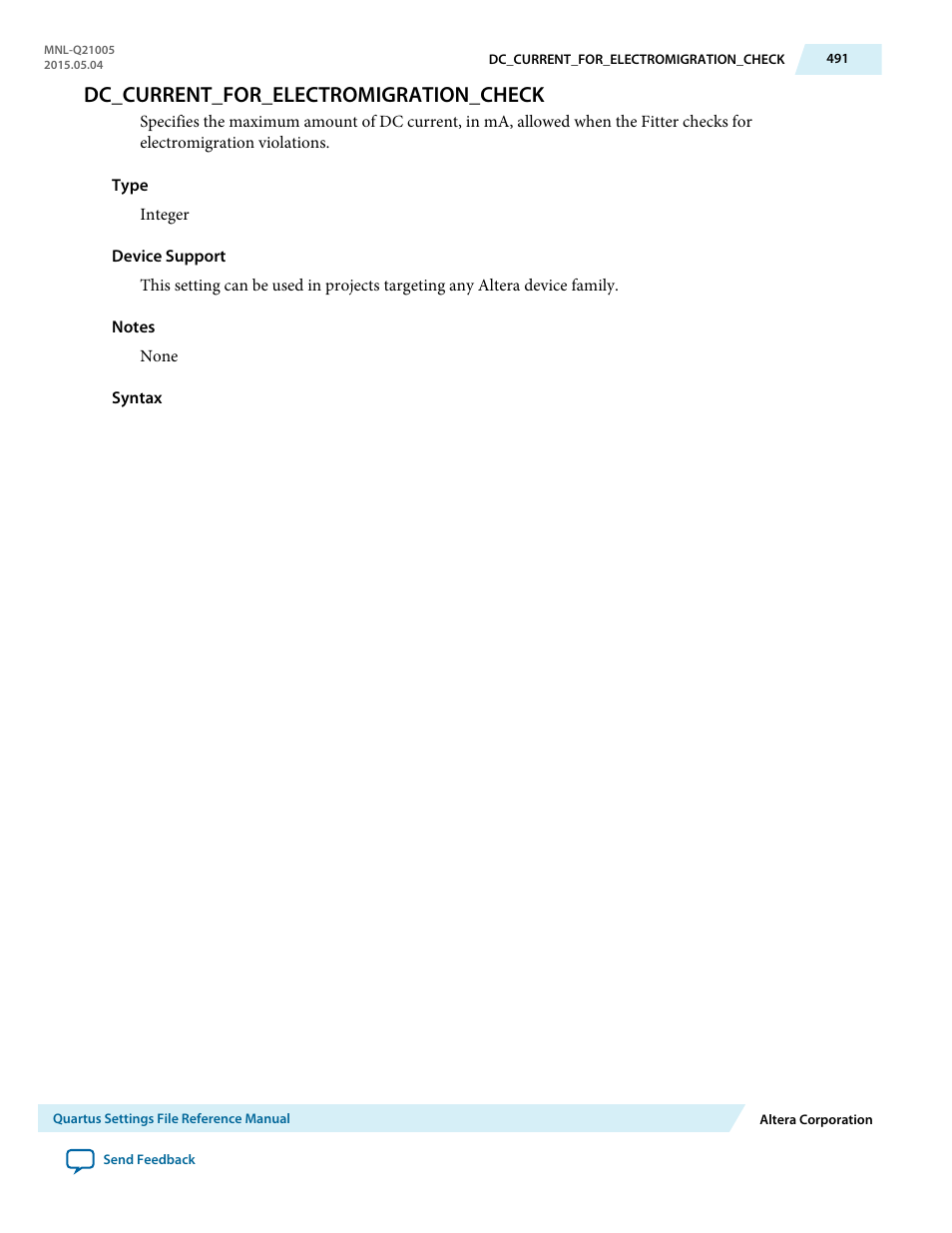 Dc_current_for_electromigration_check | Altera Quartus II Settings File User Manual | Page 491 / 1344