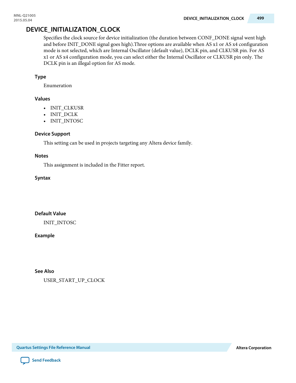 Device_initialization_clock | Altera Quartus II Settings File User Manual | Page 499 / 1344