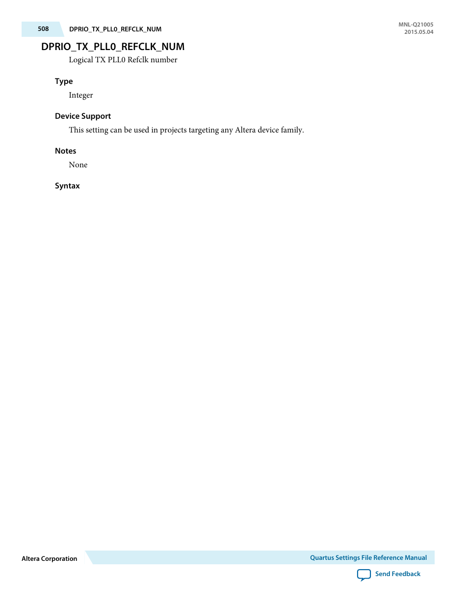 Dprio_tx_pll0_refclk_num | Altera Quartus II Settings File User Manual | Page 508 / 1344