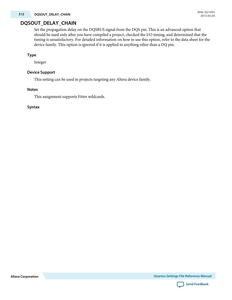 Dqsout_delay_chain | Altera Quartus II Settings File User Manual | Page 512 / 1344