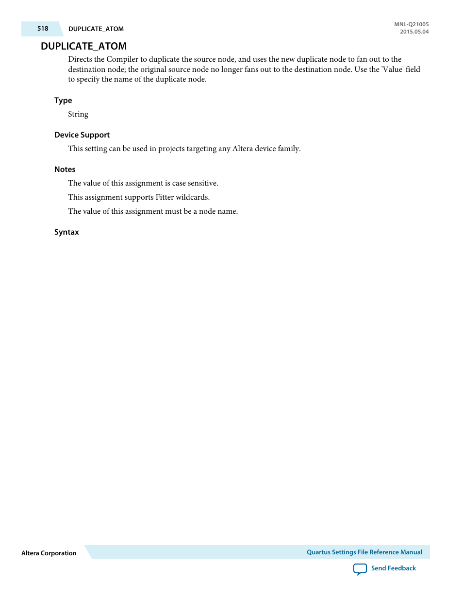 Duplicate_atom | Altera Quartus II Settings File User Manual | Page 518 / 1344