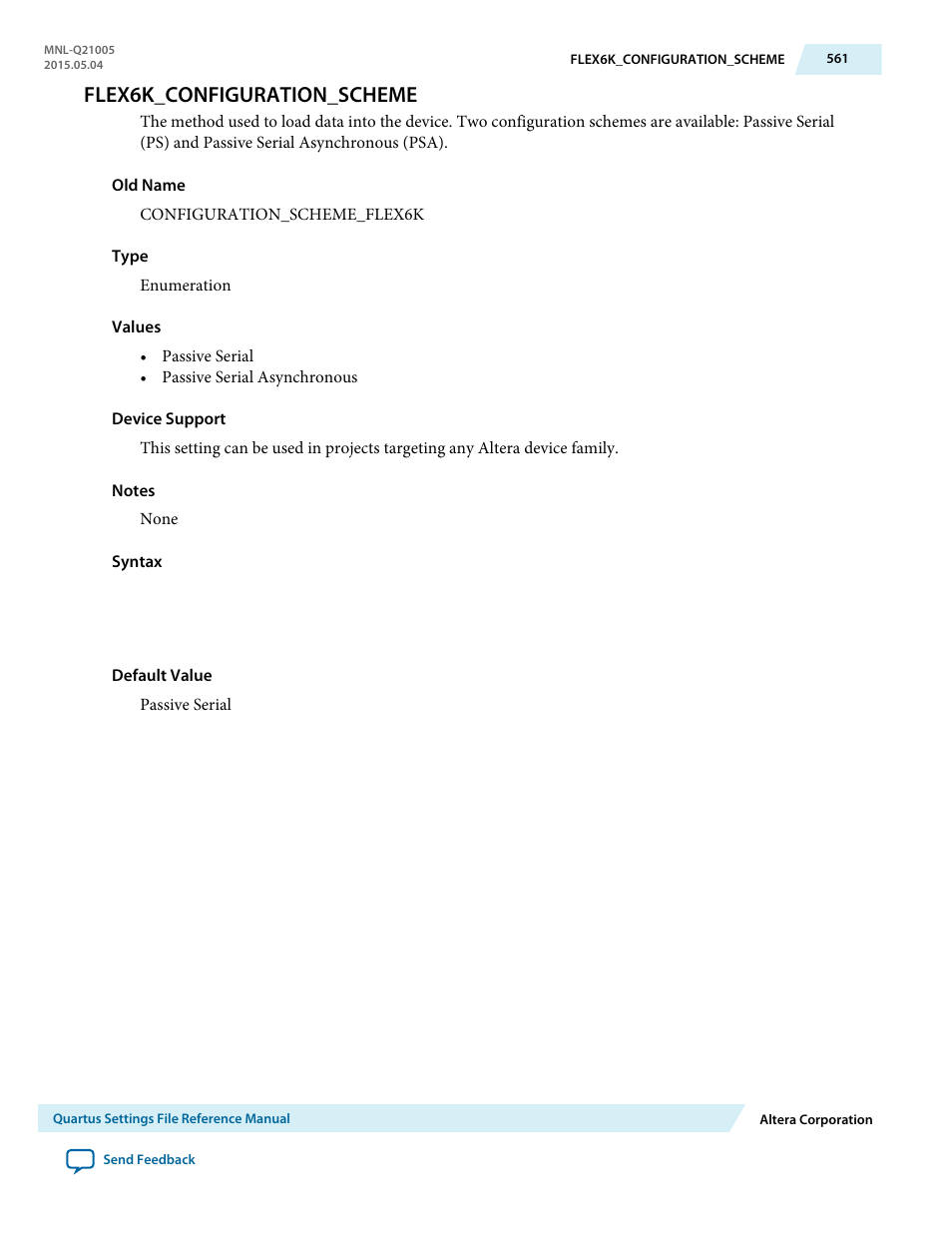 Flex6k_configuration_scheme | Altera Quartus II Settings File User Manual | Page 561 / 1344