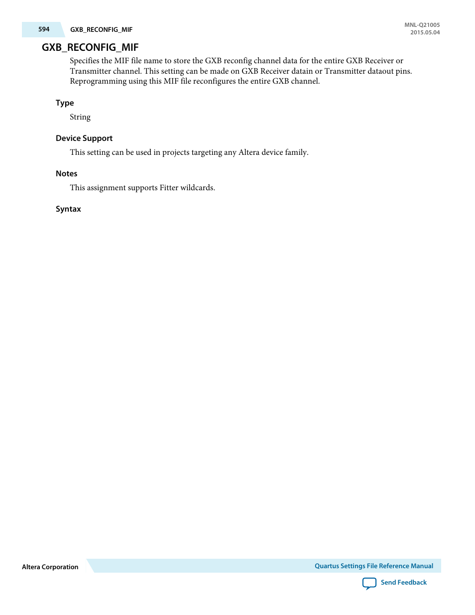 Gxb_reconfig_mif | Altera Quartus II Settings File User Manual | Page 594 / 1344