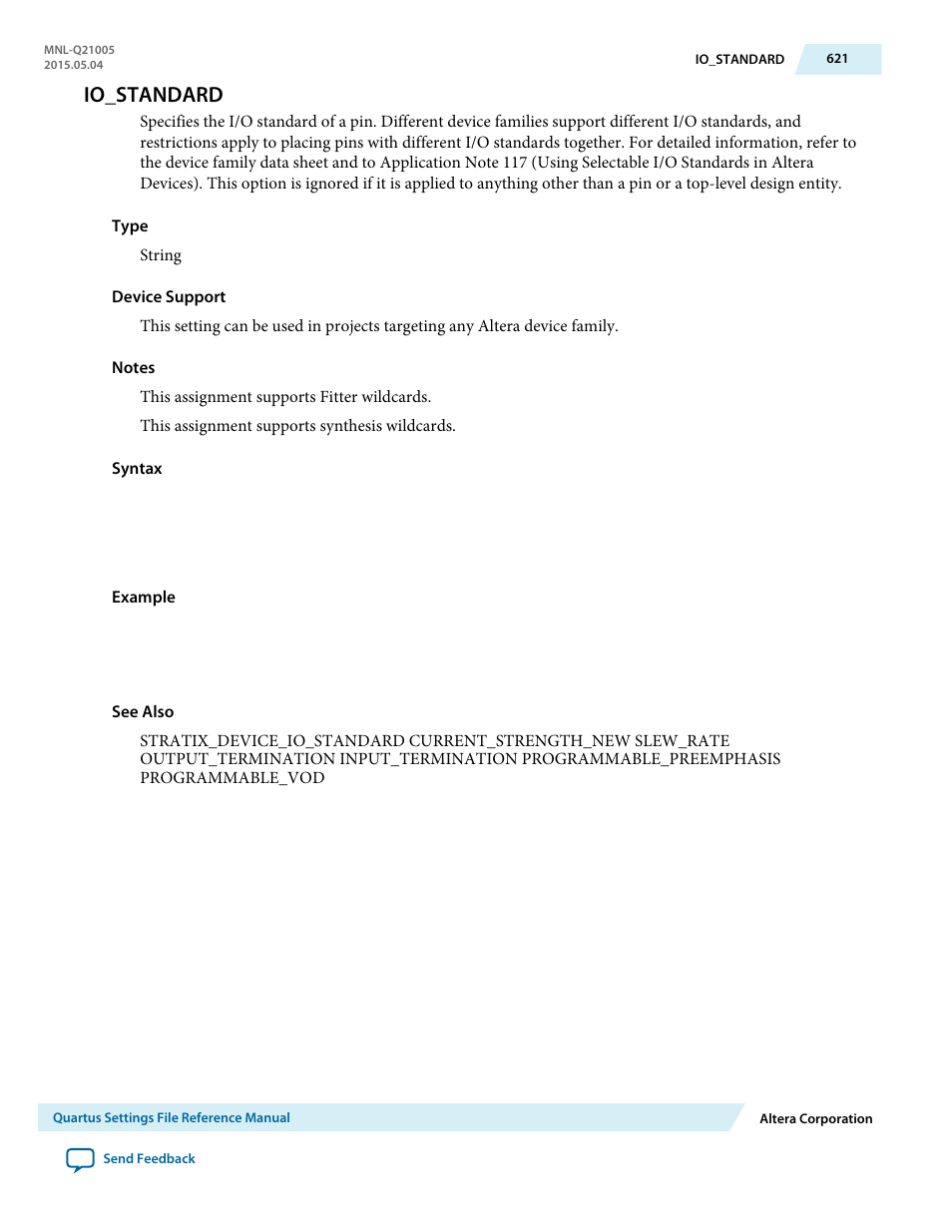 Io_standard | Altera Quartus II Settings File User Manual | Page 621 / 1344