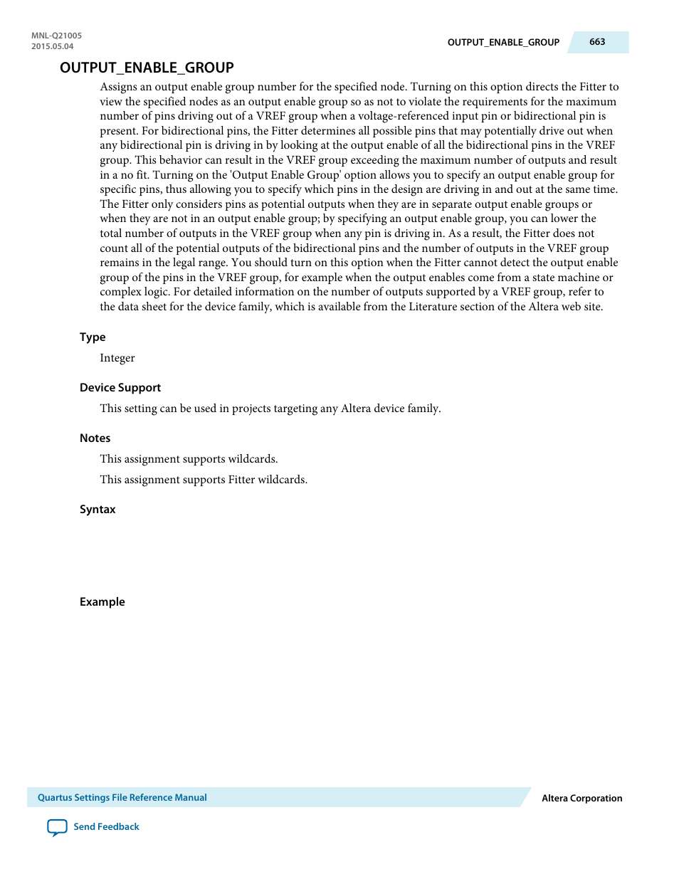 Output_enable_group | Altera Quartus II Settings File User Manual | Page 663 / 1344
