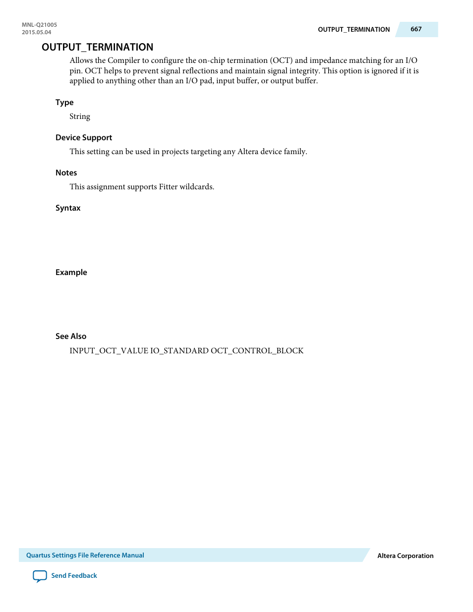 Output_termination | Altera Quartus II Settings File User Manual | Page 667 / 1344