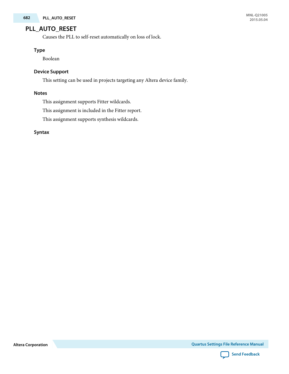 Pll_auto_reset | Altera Quartus II Settings File User Manual | Page 682 / 1344