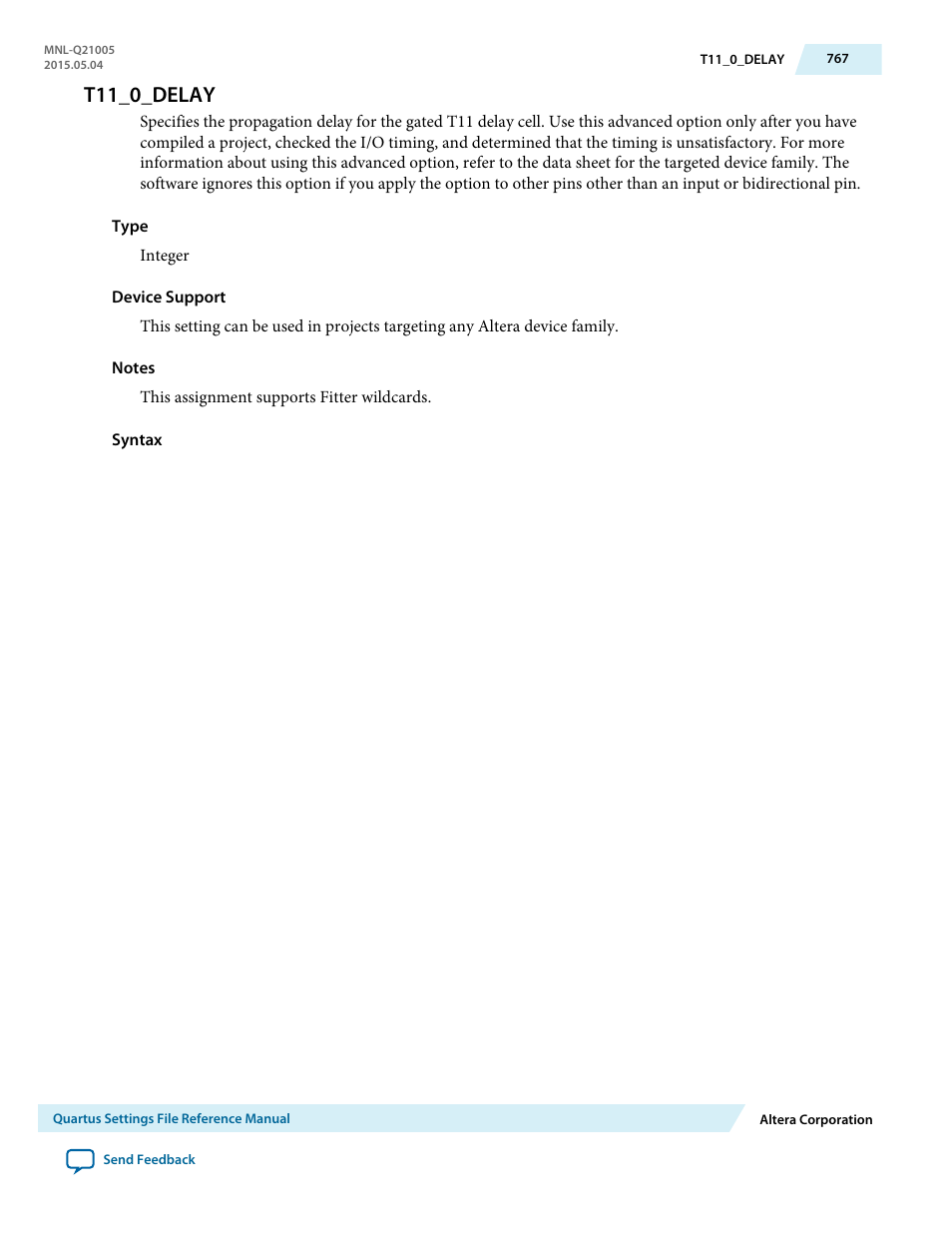T11_0_delay | Altera Quartus II Settings File User Manual | Page 767 / 1344