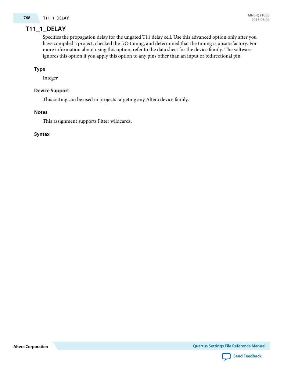 T11_1_delay | Altera Quartus II Settings File User Manual | Page 768 / 1344