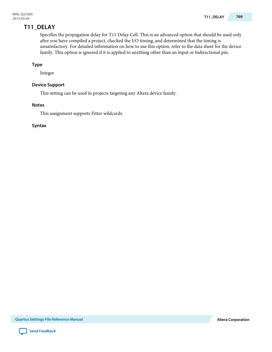 T11_delay | Altera Quartus II Settings File User Manual | Page 769 / 1344