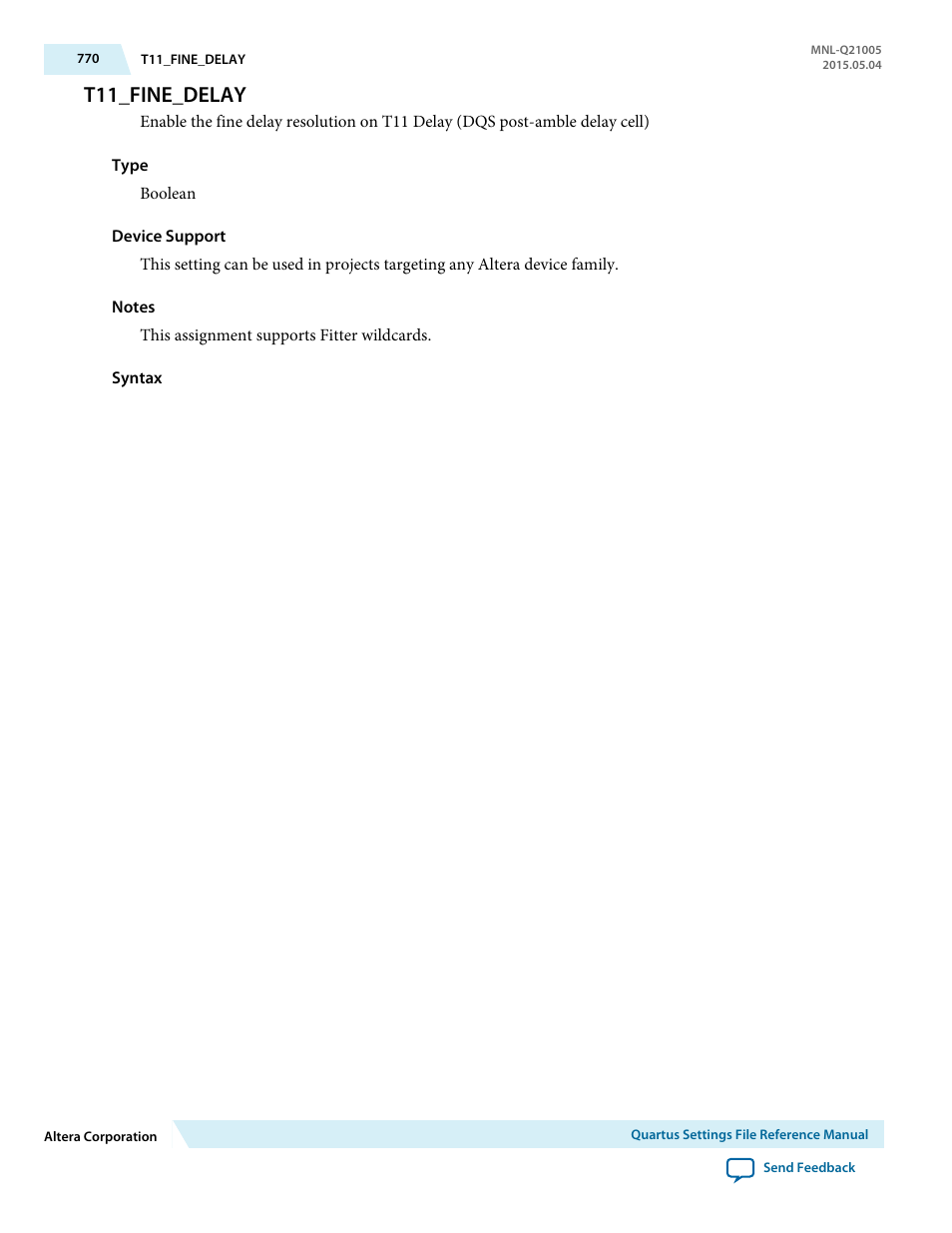 T11_fine_delay | Altera Quartus II Settings File User Manual | Page 770 / 1344