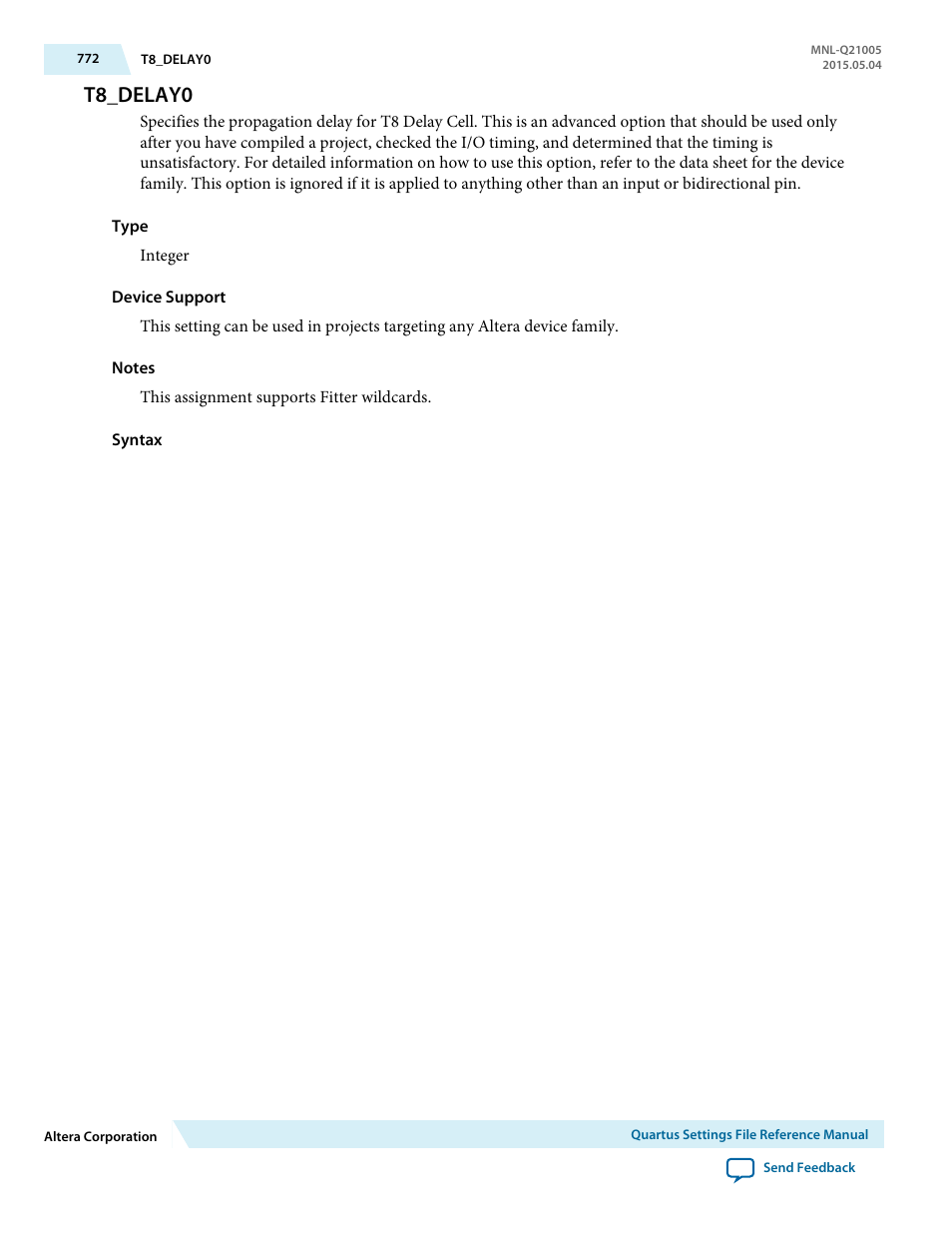 T8_delay0 | Altera Quartus II Settings File User Manual | Page 772 / 1344