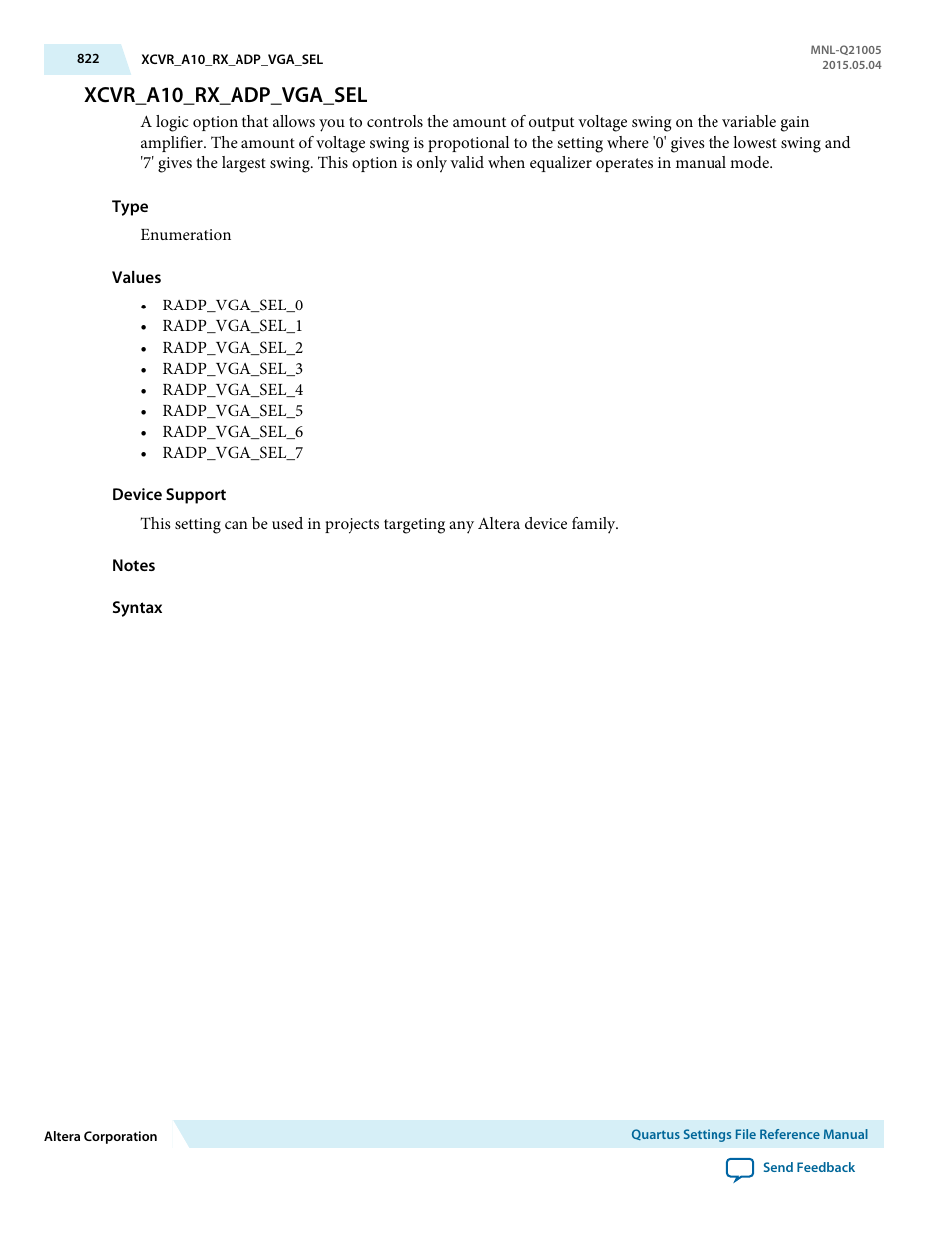 Xcvr_a10_rx_adp_vga_sel | Altera Quartus II Settings File User Manual | Page 822 / 1344