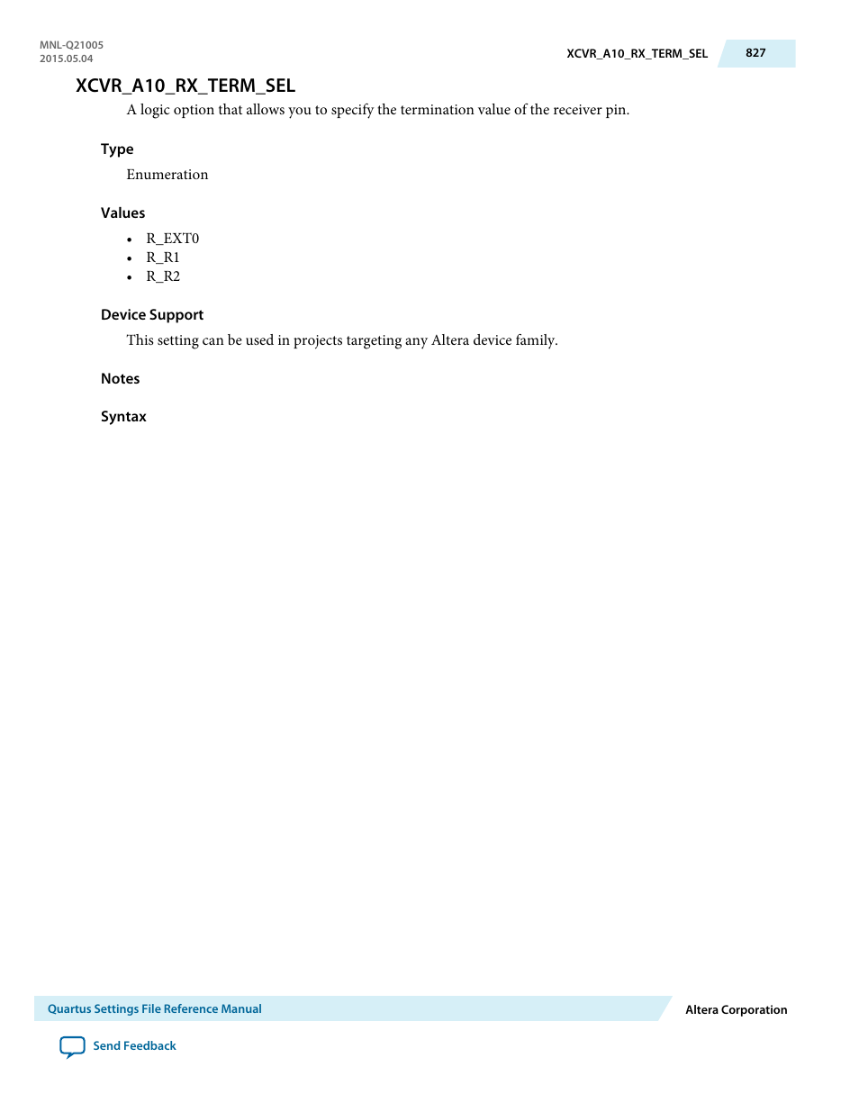 Xcvr_a10_rx_term_sel | Altera Quartus II Settings File User Manual | Page 827 / 1344