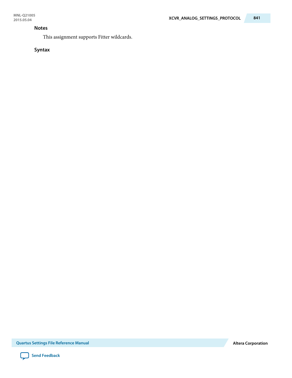 Altera Quartus II Settings File User Manual | Page 841 / 1344