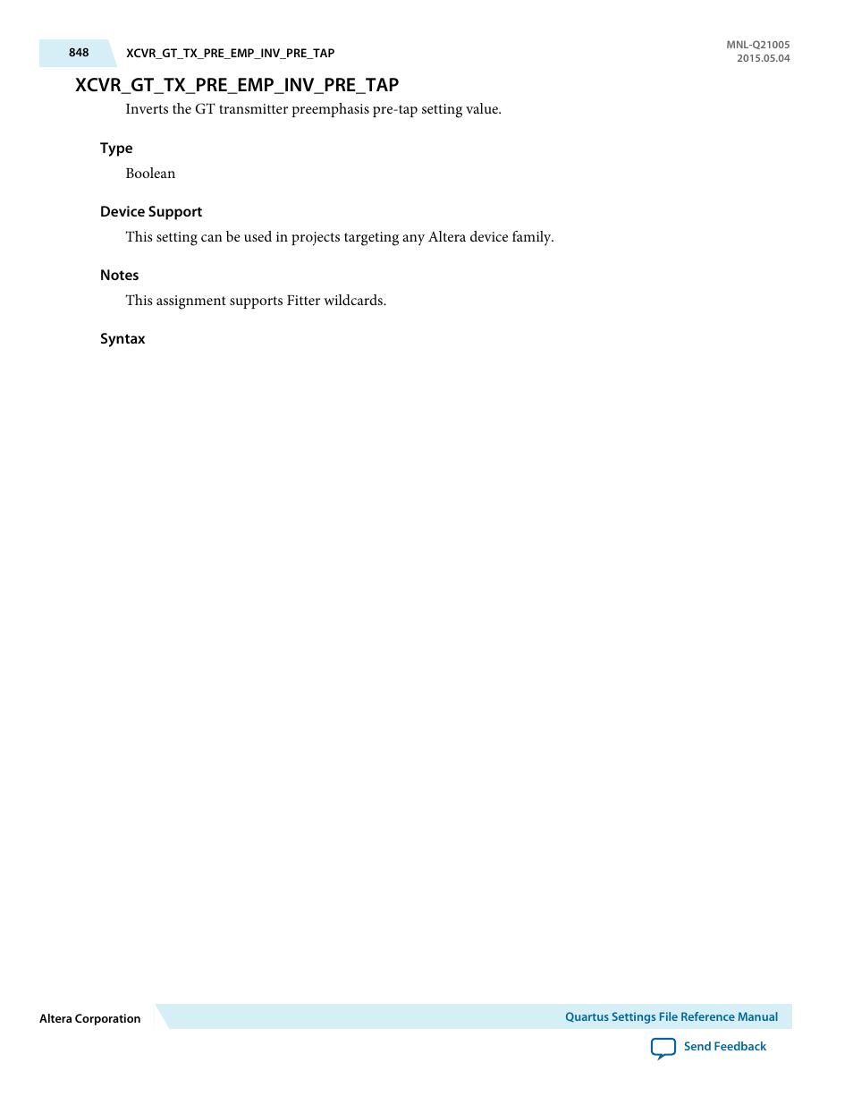 Xcvr_gt_tx_pre_emp_inv_pre_tap | Altera Quartus II Settings File User Manual | Page 848 / 1344