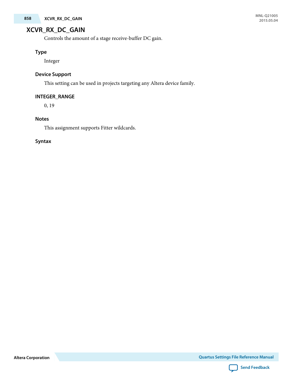 Xcvr_rx_dc_gain | Altera Quartus II Settings File User Manual | Page 858 / 1344