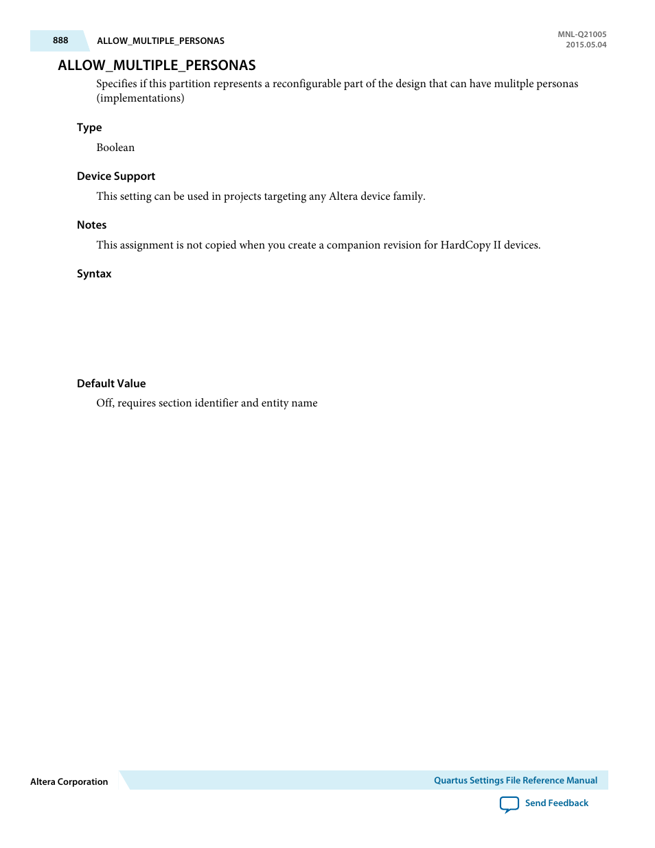Allow_multiple_personas | Altera Quartus II Settings File User Manual | Page 888 / 1344
