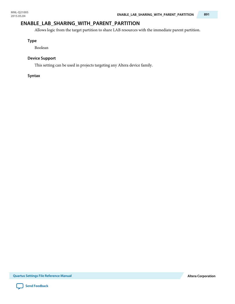 Enable_lab_sharing_with_parent_partition | Altera Quartus II Settings File User Manual | Page 891 / 1344