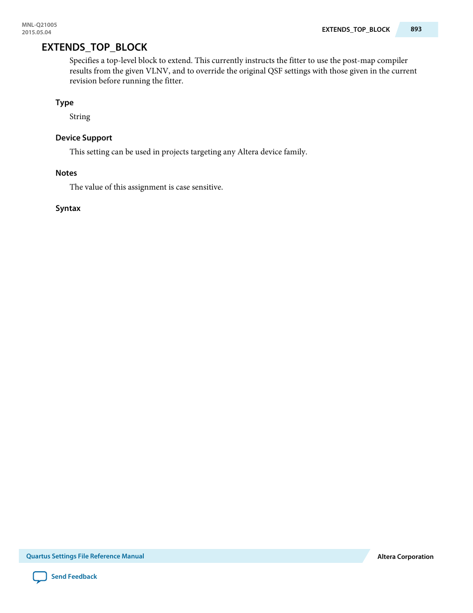 Extends_top_block | Altera Quartus II Settings File User Manual | Page 893 / 1344