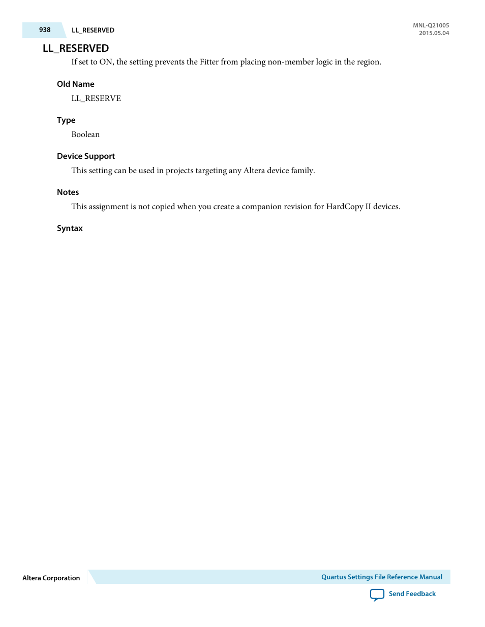 Ll_reserved | Altera Quartus II Settings File User Manual | Page 938 / 1344