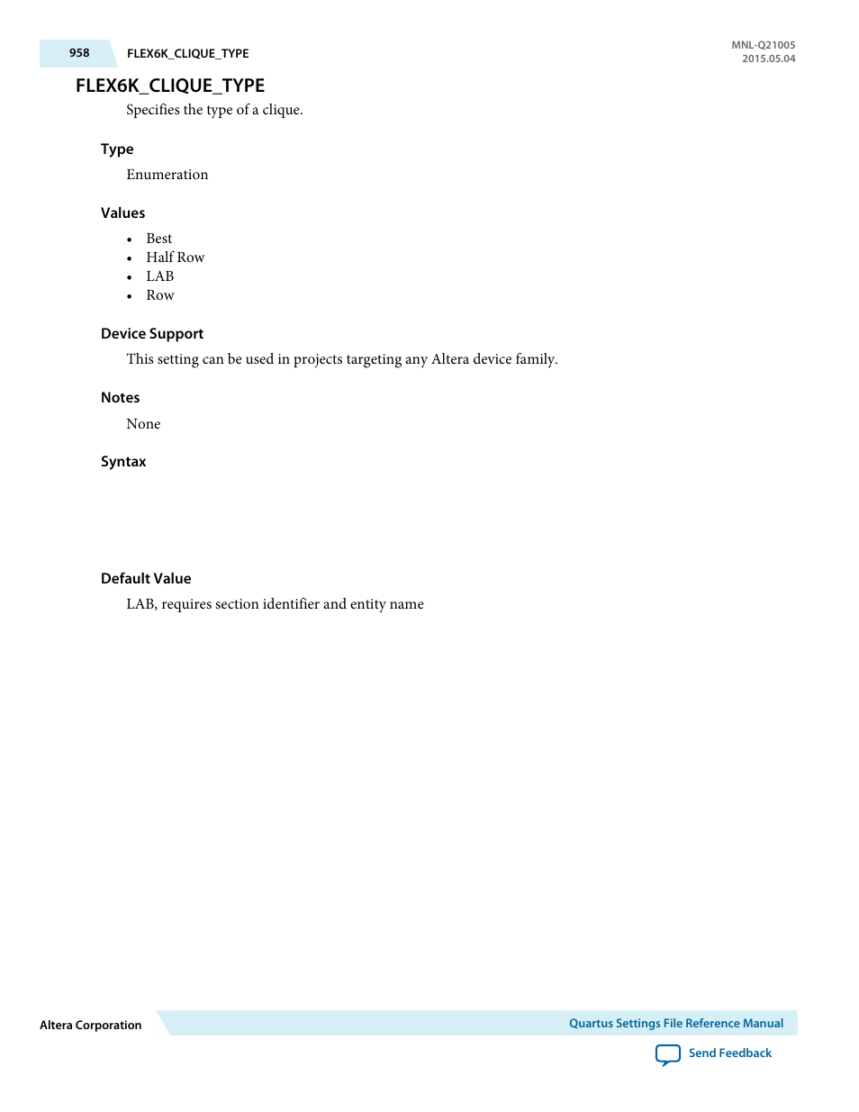 Flex6k_clique_type | Altera Quartus II Settings File User Manual | Page 958 / 1344