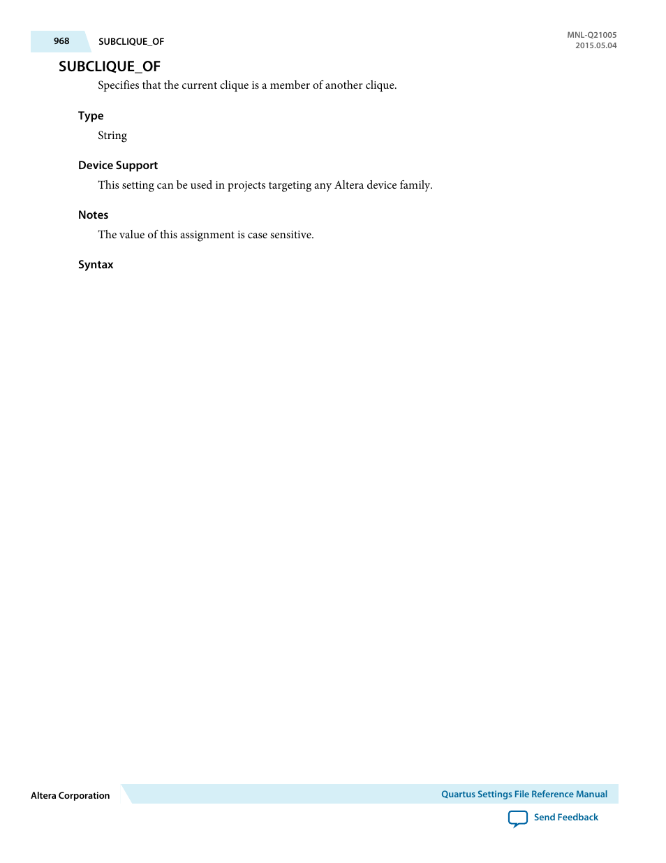 Subclique_of | Altera Quartus II Settings File User Manual | Page 968 / 1344