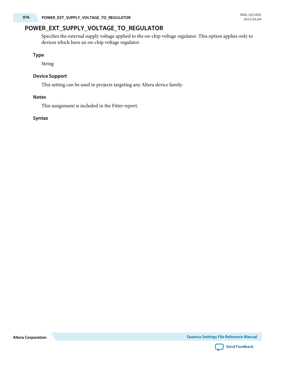 Power_ext_supply_voltage_to_regulator | Altera Quartus II Settings File User Manual | Page 976 / 1344