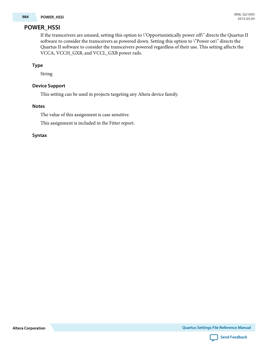 Power_hssi | Altera Quartus II Settings File User Manual | Page 984 / 1344