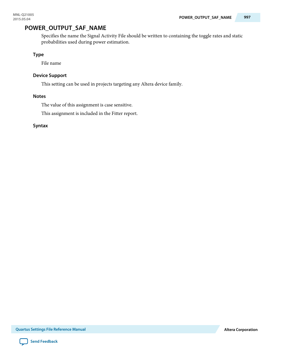 Power_output_saf_name | Altera Quartus II Settings File User Manual | Page 997 / 1344