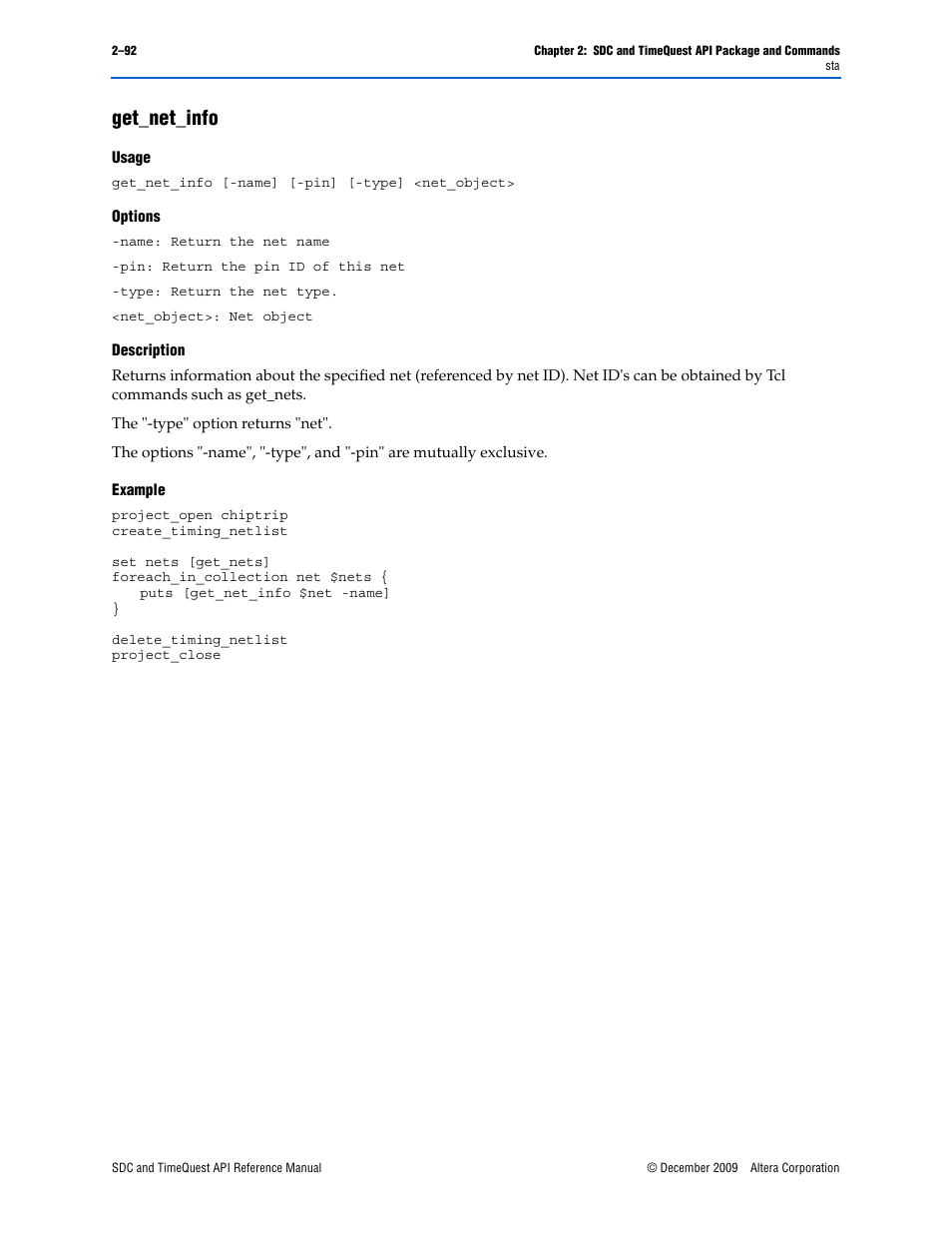 Get_net_info, Get_net_info –92 | Altera SDC and TimeQuest API User Manual | Page 102 / 168