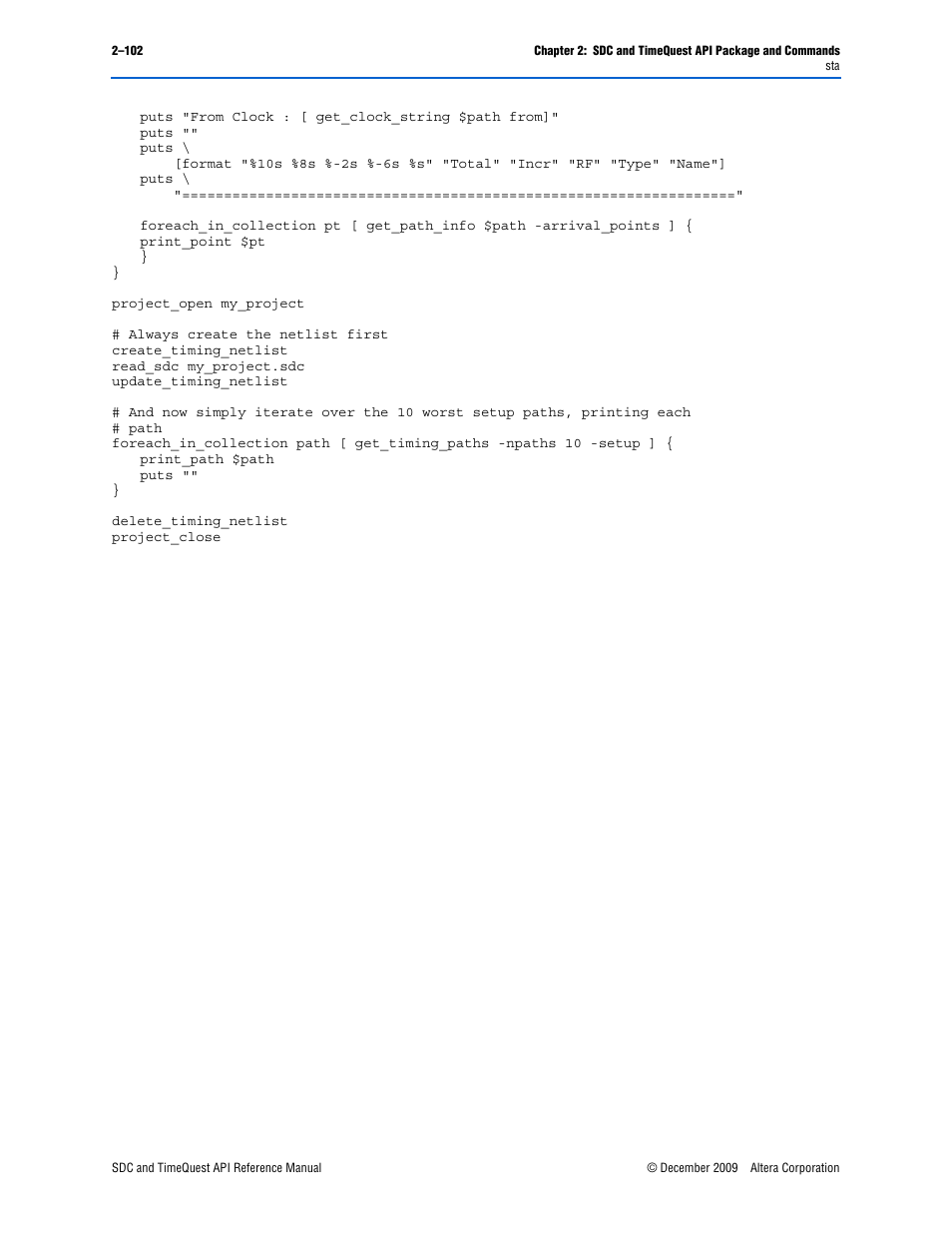 Altera SDC and TimeQuest API User Manual | Page 112 / 168