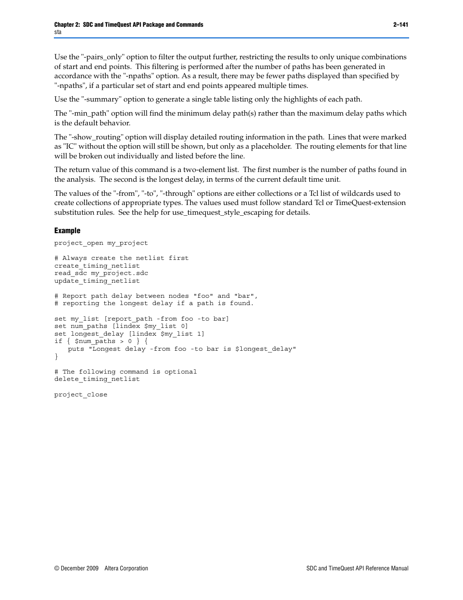 Altera SDC and TimeQuest API User Manual | Page 151 / 168